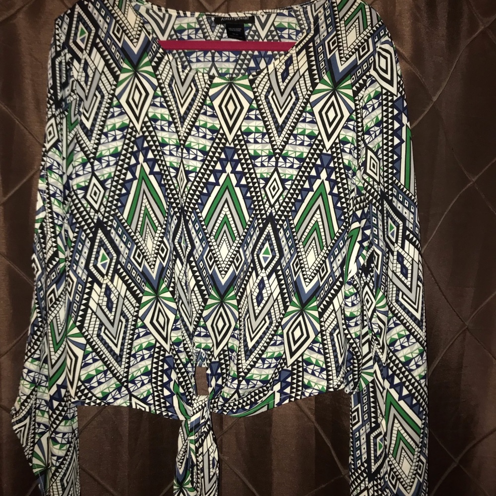 Ashley Stewart Blouse with slit sleeves.